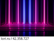 Nostalgic Retrowave neon tube. Generate Ai. Стоковое AI-изображение, AI-художник Иван Рябоконь / Фотобанк Лори