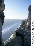 Views of the national park Saxon Switzerland of Bastei. Germany (2017 год). Редакционное фото, фотограф Евгения Кравцова / Фотобанк Лори