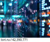 Abstract Financial Market Ticker Display. Стоковое AI-изображение, AI-художник Кирилл Черезов / Фотобанк Лори