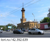 Полицейская пожарная часть с башней-каланчой в Сокольниках. Русаковская улица, 26. Город Москва (2011 год). Редакционное фото, фотограф lana1501 / Фотобанк Лори