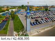 Вид с высоты на Биг Бен в Слободском (аэросъемка 2023 года) Редакционное фото, фотограф Владислав Самошкин / Фотобанк Лори