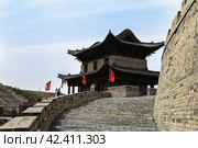 Yanmenguan, Great Wall of China. Datong, Shanxi Province. Великая Китайская Стена в провинции Шэньси, участок Янменгуань (2018 год). Редакционное фото, фотограф Римма Тельнова / Фотобанк Лори
