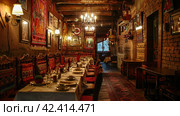Restaurant, cafe in Russian style,    Generative AI. Стоковое AI-изображение, AI-художник Анна Кривицкая / Фотобанк Лори