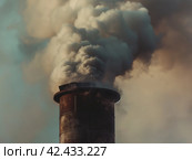 Industrial Smokestack Pollution. Стоковое AI-изображение, AI-художник Кирилл Черезов / Фотобанк Лори