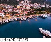 Flying over resort city Kas. Turkey. Стоковое фото, фотограф Яков Филимонов / Фотобанк Лори