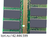 Компьютерные модули оперативной памяти на белом фоне. Computer RAM module on white background. Стоковое фото, фотограф Татьяна Д / Фотобанк Лори