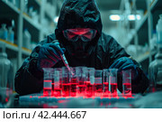 Ученый работает в лаборатории. Стоковое AI-изображение, AI-художник Щеголева Ольга / Фотобанк Лори