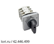 Электрический переключатель на белом фоне. Automatic circuit breaker. Стоковое фото, фотограф Татьяна Д / Фотобанк Лори