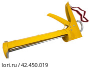 Ручной монтажный пистолет для клея на белом фоне. Silicone glue gun, isolated on white background. Стоковое фото, фотограф Татьяна Д / Фотобанк Лори