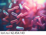 Probiotics bacteria digestion. Generate Ai. Стоковое AI-изображение, AI-художник Иван Рябоконь / Фотобанк Лори