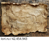Old parchment paper with illegible writing on it,    Generative AI. Стоковое AI-изображение, AI-художник Анна Кривицкая / Фотобанк Лори