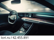 Futuristic car interior digital. Generate Ai. Стоковое AI-изображение, AI-художник Иван Рябоконь / Фотобанк Лори