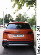 Volkswagen Taos is a compact crossover SUV produced by the German automobile manufacturer Volkswagen. Редакционное фото, фотограф Константин Григорьев / Фотобанк Лори