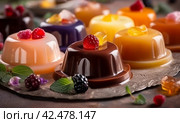 Homemade puddings. Generate Ai. Стоковое AI-изображение, AI-художник Иван Рябоконь / Фотобанк Лори