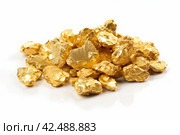 Pile of gold nuggets. Generate ai. Стоковое AI-изображение, AI-художник Иван Рябоконь / Фотобанк Лори