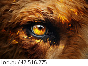 Intimidating Bear face fiery red eyes. Generate Ai. Стоковое AI-изображение, AI-художник Иван Рябоконь / Фотобанк Лори