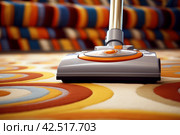 Maneuverable Carpet modern vacuum cleaner. Generate Ai. Стоковое AI-изображение, AI-художник Иван Рябоконь / Фотобанк Лори