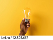 Proactive Hands catching light bulb. Generate ai. Стоковое AI-изображение, AI-художник Иван Рябоконь / Фотобанк Лори
