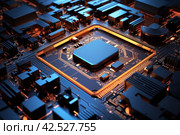 Rigid Circuit board. Generate Ai. Стоковое AI-изображение, AI-художник Иван Рябоконь / Фотобанк Лори