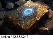 Mysterious Magic stone book. Generate Ai. Стоковое AI-изображение, AI-художник Иван Рябоконь / Фотобанк Лори