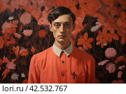 Disciplined Man from 1920 year. Generate Ai. Стоковое AI-изображение, AI-художник Иван Рябоконь / Фотобанк Лори