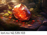 Sacred Magic stone ball. Generate Ai. Стоковое AI-изображение, AI-художник Иван Рябоконь / Фотобанк Лори