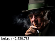 Nonchalant Man smoking hat. Generate Ai. Стоковое AI-изображение, AI-художник Иван Рябоконь / Фотобанк Лори