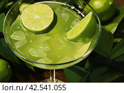 Intoxicating Margarita cocktail. Generate Ai. Стоковое AI-изображение, AI-художник Иван Рябоконь / Фотобанк Лори
