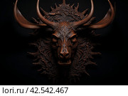 Massive Moose head. Generate Ai. Стоковое AI-изображение, AI-художник Иван Рябоконь / Фотобанк Лори