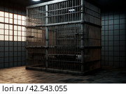 Confined Prisoner cage prison. Generate Ai. Стоковое AI-изображение, AI-художник Иван Рябоконь / Фотобанк Лори