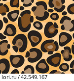 Leopard seamless pattern design, simply vector illustration background. Стоковая иллюстрация, иллюстратор Ольга Морозова / Фотобанк Лори