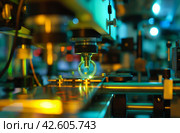 Optoelectronic device manufacturing. Стоковое AI-изображение, AI-художник Данил Руденко / Фотобанк Лори