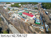 Вид с высоты на Кирово-Чепецкий Городской Молочный Завод (аэросъемка 2022 года) Стоковое фото, фотограф Владислав Самошкин / Фотобанк Лори