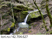 Водопад на ручье Коваленко, Адыгея. Стоковое фото, фотограф Оглоблин Андрей Николаевич / Фотобанк Лори
