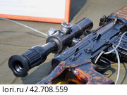 Upgraded Kalashnikov AK47 assault rifle with optical sight. Стоковое фото, фотограф Александр Прошкин / Фотобанк Лори