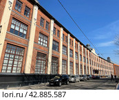Москва, улица Станиславского, дом 21 строение 3. Бизнес-центр "Фабрика Станиславского", 1912 года постройки. Редакционное фото, фотограф Овчинникова Ирина / Фотобанк Лори