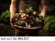 Composting food waste. Generate Ai. Стоковое AI-изображение, AI-художник Иван Рябоконь / Фотобанк Лори