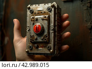 Hand pushes the button. Generate ai. Стоковое AI-изображение, AI-художник Иван Рябоконь / Фотобанк Лори