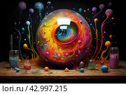 Innovative Paint glob 3d art. Generate Ai. Стоковое AI-изображение, AI-художник Иван Рябоконь / Фотобанк Лори