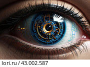 Ultramodern Futuristic eye. Generate Ai. Стоковое AI-изображение, AI-художник Иван Рябоконь / Фотобанк Лори