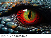 Alien Reptilian eye macro. Generate Ai. Стоковое AI-изображение, AI-художник Иван Рябоконь / Фотобанк Лори