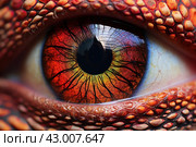 Vibrant Reptilian eye macro. Generate Ai. Стоковое AI-изображение, AI-художник Иван Рябоконь / Фотобанк Лори