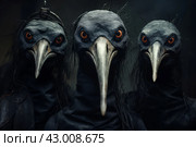 Haunting Skull creepy blood demons birds. Generate Ai. Стоковое AI-изображение, AI-художник Иван Рябоконь / Фотобанк Лори