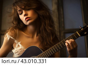 Radiant Beautiful singer woman. Generate ai. Стоковое AI-изображение, AI-художник Иван Рябоконь / Фотобанк Лори