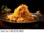 Flavorful Spaghetti Bolognese. Generate AI. Стоковое AI-изображение, AI-художник Иван Рябоконь / Фотобанк Лори
