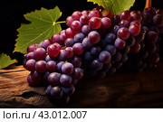Robust Red wine grapes. Generate Ai. Стоковое AI-изображение, AI-художник Иван Рябоконь / Фотобанк Лори