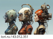 Speculative Science fiction head. Generate Ai. Стоковое AI-изображение, AI-художник Иван Рябоконь / Фотобанк Лори