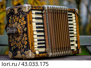 Striking Accordion music background. Generate Ai. Стоковое AI-изображение, AI-художник Иван Рябоконь / Фотобанк Лори