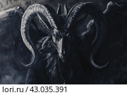 Mysterious Baphomet devil. Generate Ai. Стоковое AI-изображение, AI-художник Иван Рябоконь / Фотобанк Лори