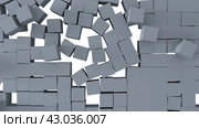 3d seamless cubes pattern. Gray color tile background. Abstract square mosaic. Стоковая иллюстрация, иллюстратор Алиев Аслан / Фотобанк Лори